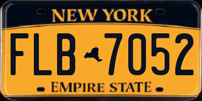 NY license plate FLB7052