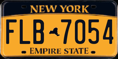 NY license plate FLB7054