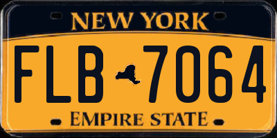 NY license plate FLB7064