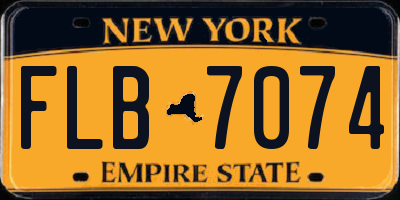 NY license plate FLB7074