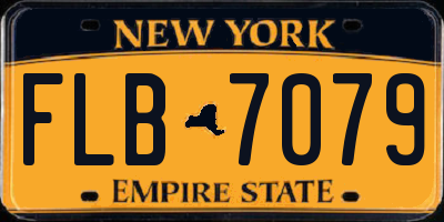 NY license plate FLB7079