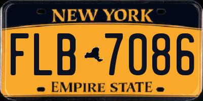 NY license plate FLB7086
