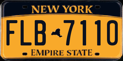 NY license plate FLB7110