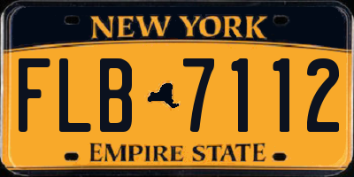 NY license plate FLB7112