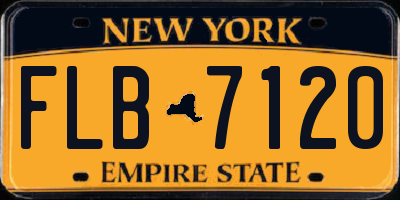 NY license plate FLB7120
