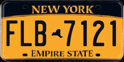 NY license plate FLB7121