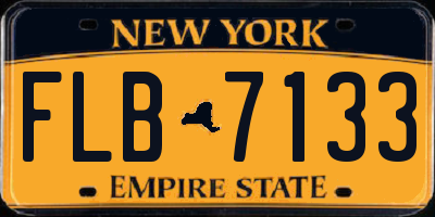 NY license plate FLB7133