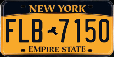NY license plate FLB7150