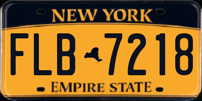 NY license plate FLB7218