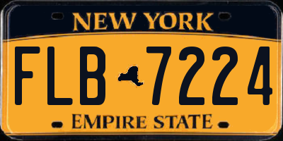 NY license plate FLB7224