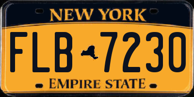 NY license plate FLB7230