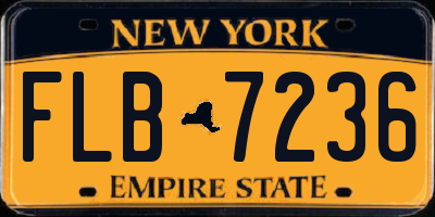 NY license plate FLB7236