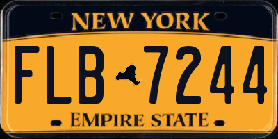NY license plate FLB7244