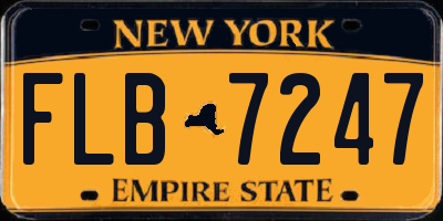 NY license plate FLB7247