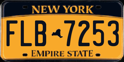 NY license plate FLB7253