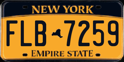 NY license plate FLB7259