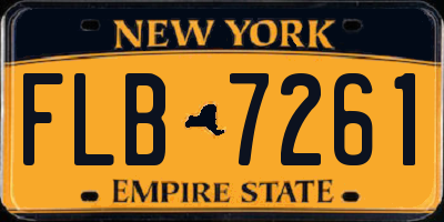 NY license plate FLB7261