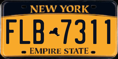 NY license plate FLB7311