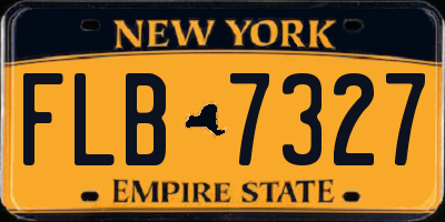 NY license plate FLB7327
