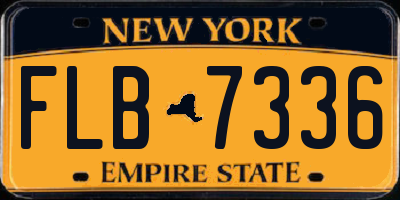 NY license plate FLB7336