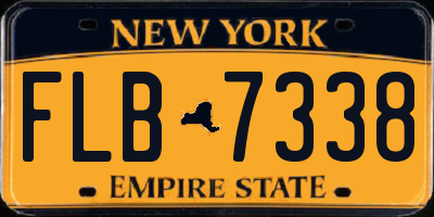 NY license plate FLB7338