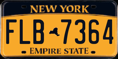 NY license plate FLB7364