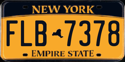 NY license plate FLB7378