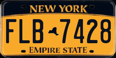 NY license plate FLB7428
