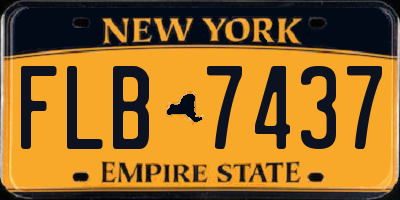 NY license plate FLB7437