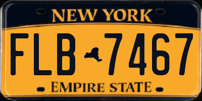 NY license plate FLB7467