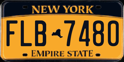 NY license plate FLB7480