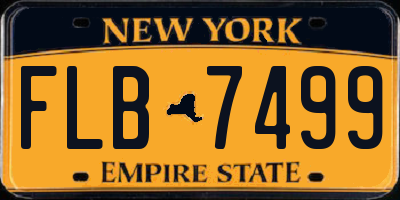 NY license plate FLB7499
