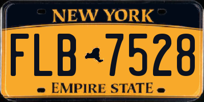 NY license plate FLB7528