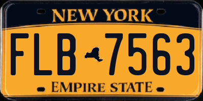 NY license plate FLB7563