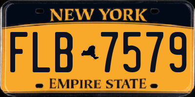 NY license plate FLB7579