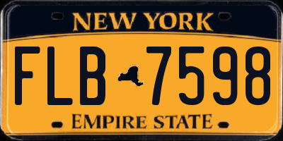 NY license plate FLB7598