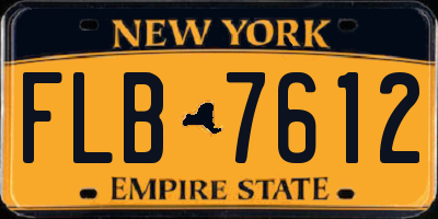 NY license plate FLB7612