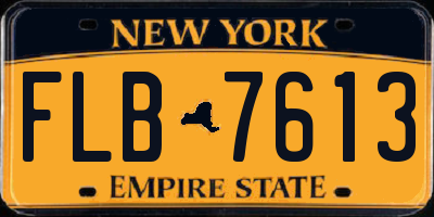 NY license plate FLB7613