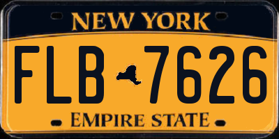 NY license plate FLB7626