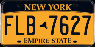 NY license plate FLB7627