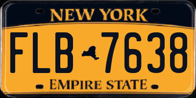 NY license plate FLB7638