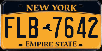 NY license plate FLB7642