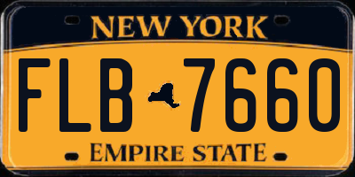 NY license plate FLB7660