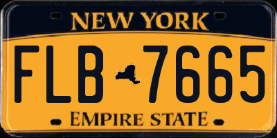 NY license plate FLB7665