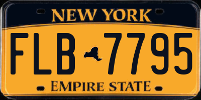 NY license plate FLB7795