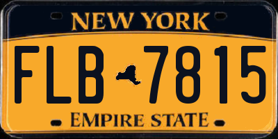 NY license plate FLB7815