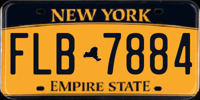 NY license plate FLB7884