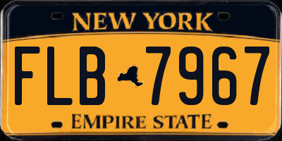 NY license plate FLB7967