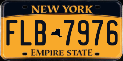NY license plate FLB7976