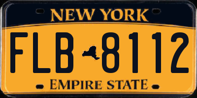NY license plate FLB8112
